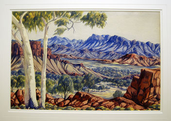 Original Oscar Namitjira watercolour painting