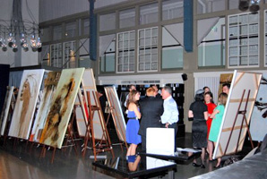 Easels being used at an event